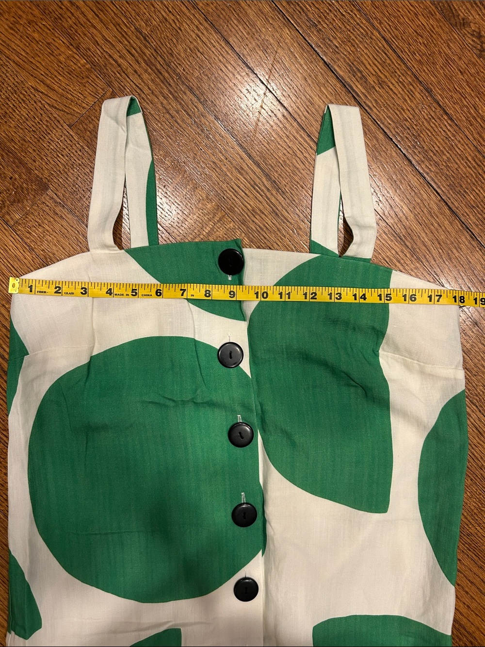 Mara Hoffman Maureen Green & White Geometric Button-Front Dress - M, NWT - Picture 11 of 16